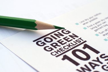 Going green checklist clipart