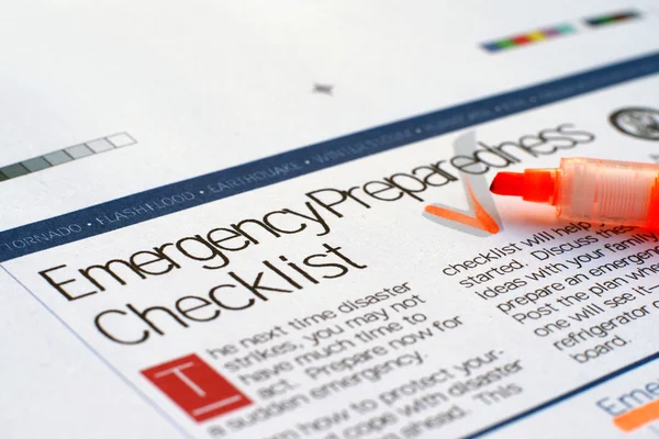 Emergency checklist — Stock Photo, Image