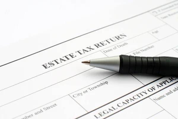 Estate tax form — Stock Photo, Image
