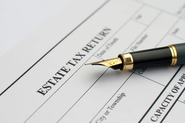 Estate tax form — Stock Photo, Image