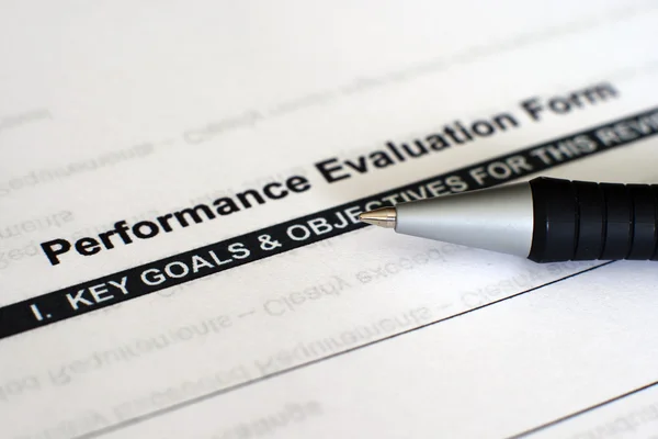 Formulario de evaluación del rendimiento — Foto de Stock