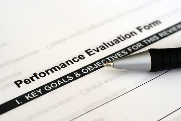 Formulario de evaluación del rendimiento — Foto de Stock