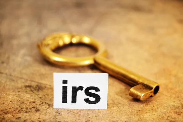 IRS και κλειδί έννοια — Φωτογραφία Αρχείου