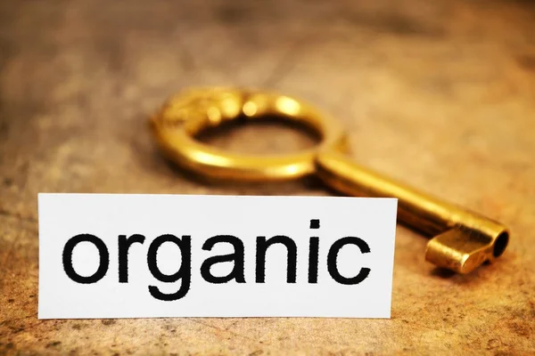Organic and key concept — Stock Photo, Image