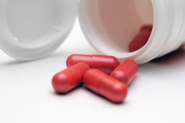 Tabletták, fehér — Stock Fotó