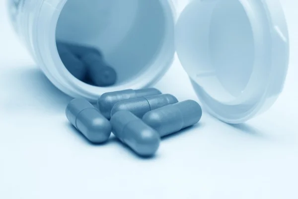 Tabletták, fehér — Stock Fotó