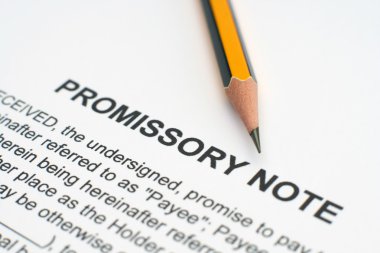 Promissory note clipart