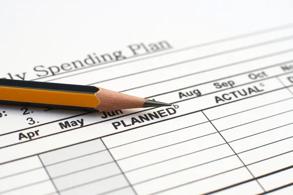 Spending plan — Stockfoto