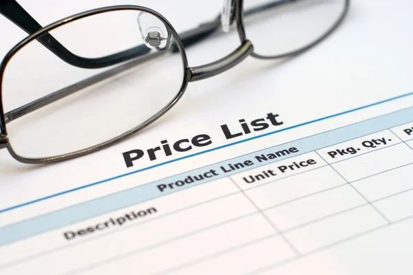 stock image Price list