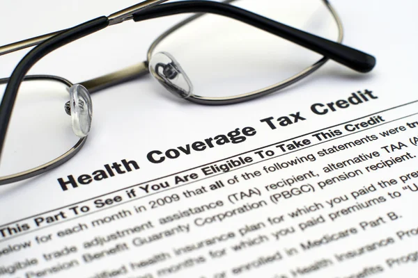 Steuergutschrift für die Krankenversicherung — Stockfoto