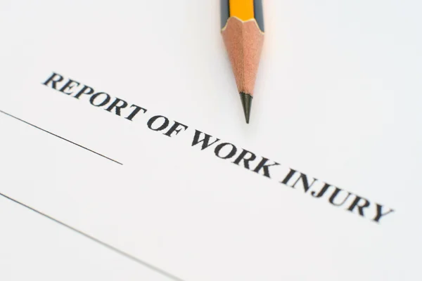 Report of work injury — Stock Photo, Image