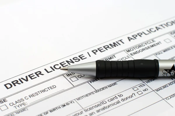 Driver licence aplikace — Stock fotografie