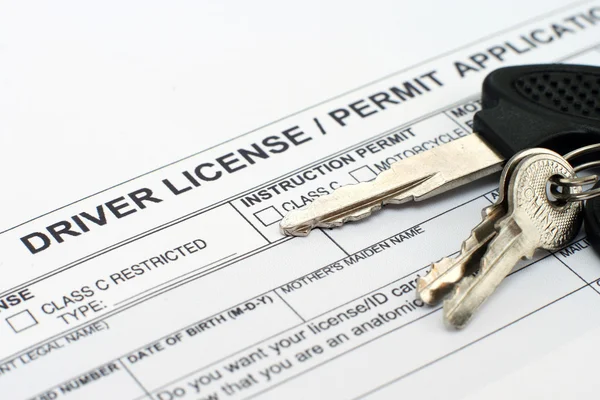 Wniosku o wydanie licencji kierowcy — Zdjęcie stockowe