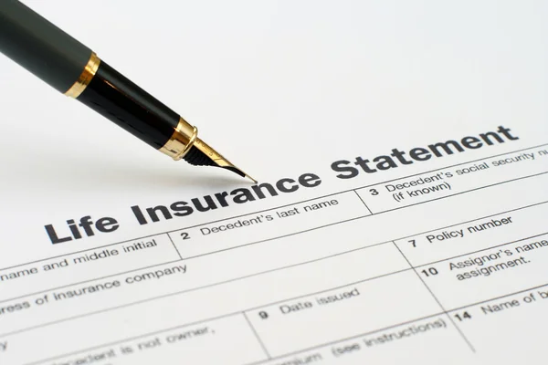 Life insurance statement — Stock Photo, Image