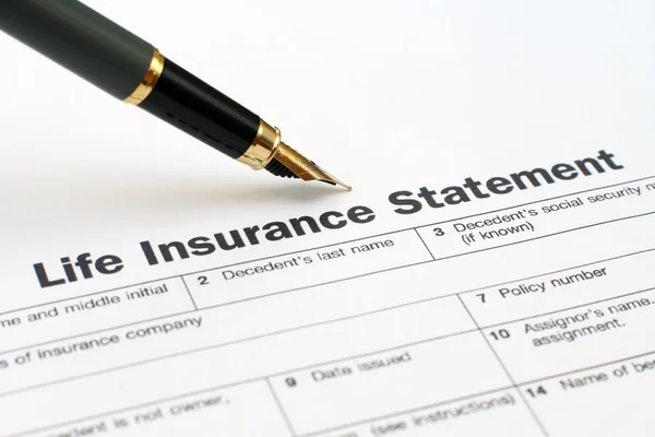 Life insurance statement — Stock Photo, Image