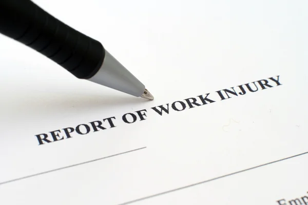 Informe de lesión laboral — Foto de Stock
