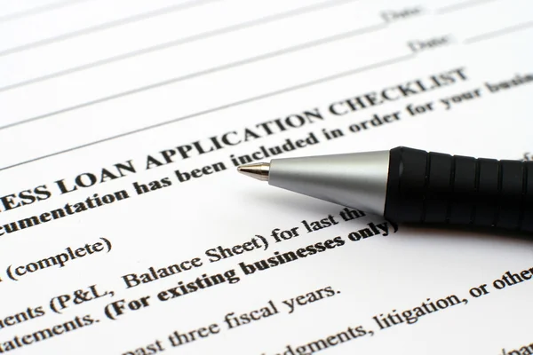 Formulário de pedido de empréstimo — Fotografia de Stock