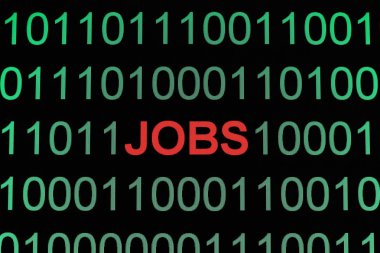 Jobs on binary data clipart