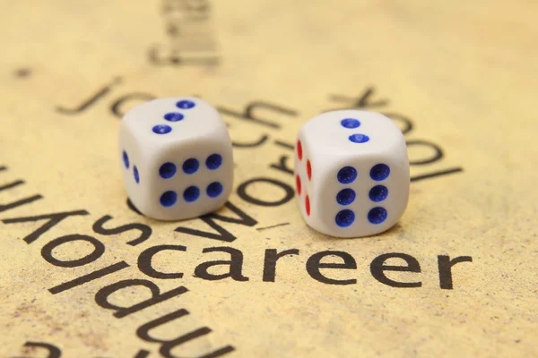 stock image Career and dice concept