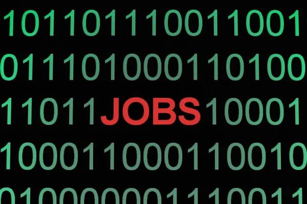 Pracovní místa na binární data — Stock fotografie