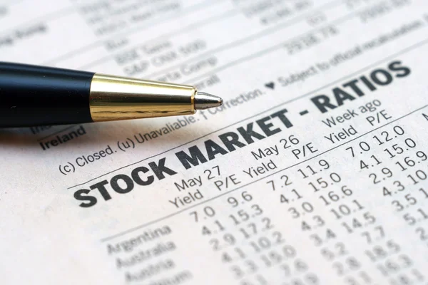 株式市場のレポート — ストック写真