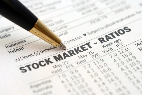 Relatório do mercado bolsista — Fotografia de Stock