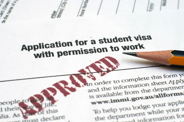 Wniosek o wizę studencką — Zdjęcie stockowe