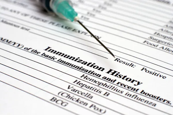 Immunisering historia — Stockfoto