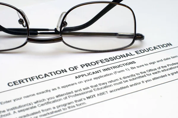 Professional experience form — Stock Photo, Image