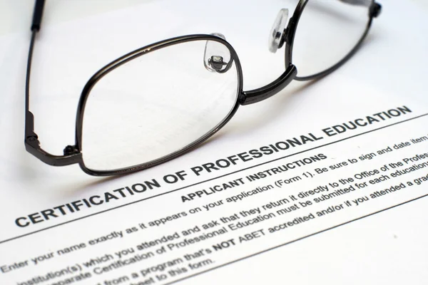Professional education form — Stock Photo, Image