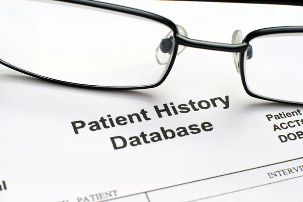 Pacientovy historie databáze — Stock fotografie