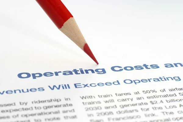 Operating costs — Stock Photo, Image