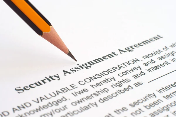 Security agreement — Stock Photo, Image