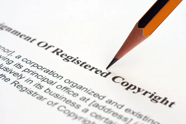 Copyrignt form — Stock Photo, Image