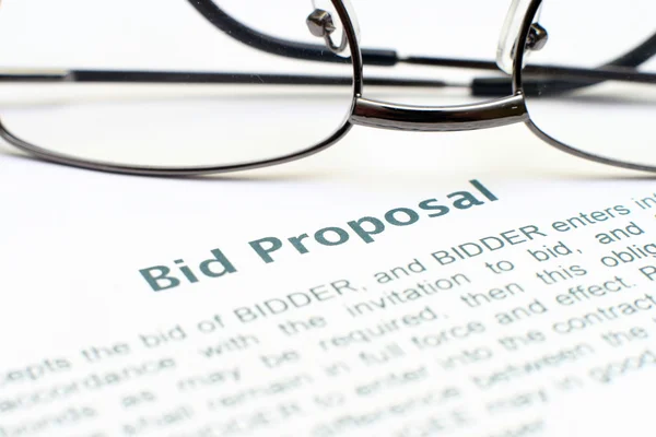 Bid proposal form — Stock Photo, Image