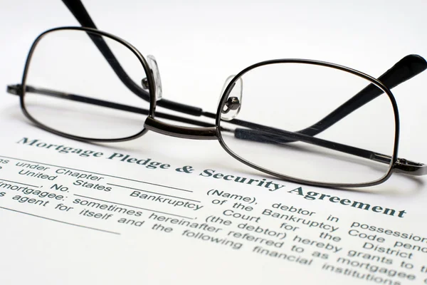 Mortgage and security agreement — Stock Photo, Image