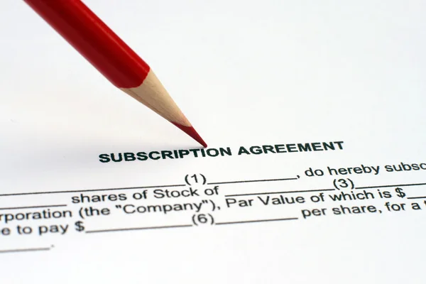 Acordo de assinatura — Fotografia de Stock