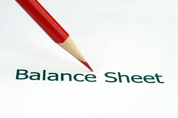Balance sheet — Stock Photo, Image