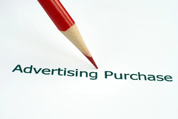 Advertising purchase — Stock Photo, Image
