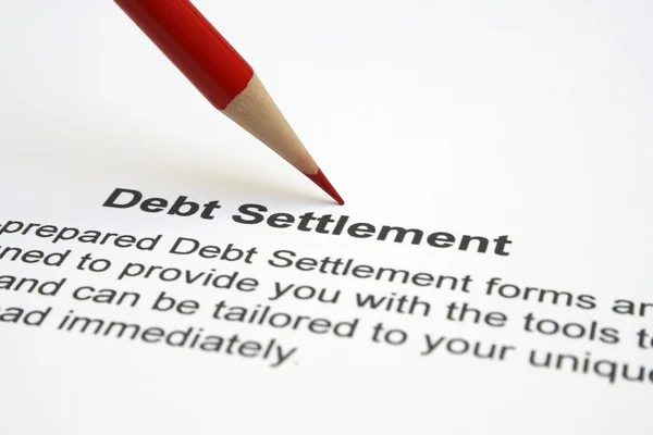 Debt settlement — Stock Photo, Image