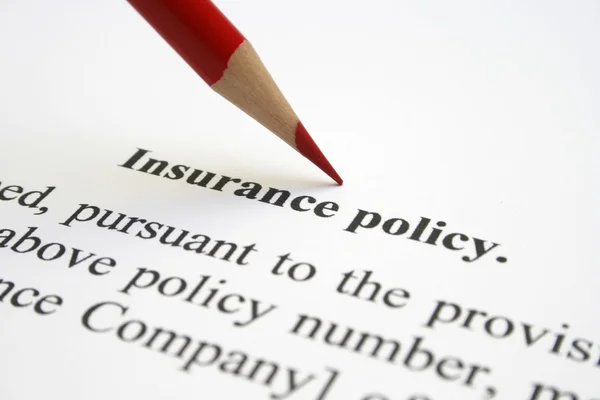 Insurance policy — Stock Photo, Image
