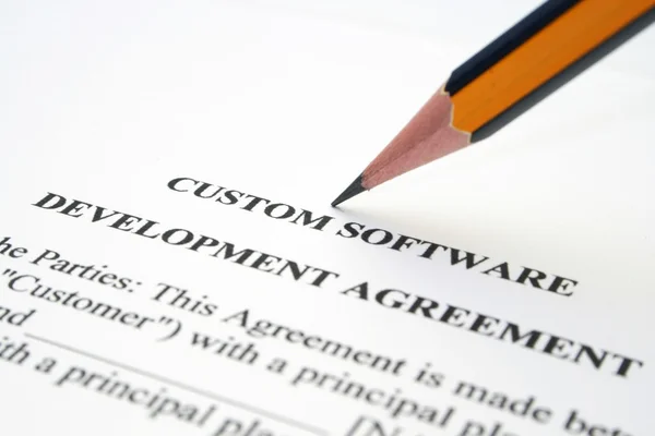 소프트웨어 계약 — 스톡 사진