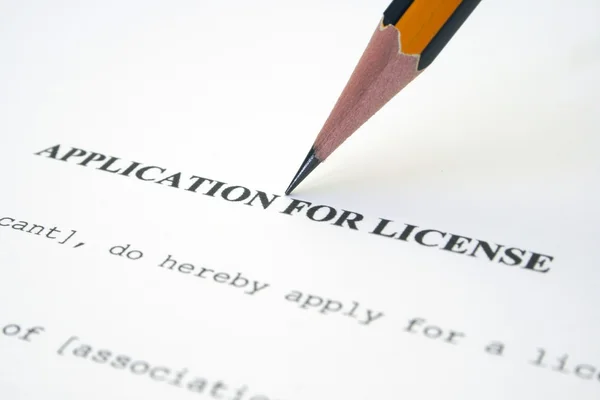 Application for license — Stock Photo, Image