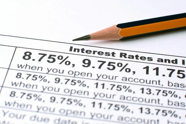 Interest rates — Stock Photo, Image