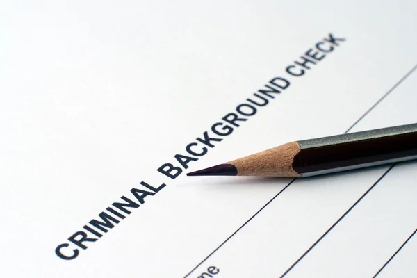 Criminal background form — Stock Photo, Image