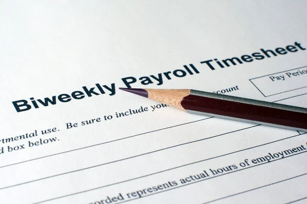 Payroll timesheet — Stock Photo, Image