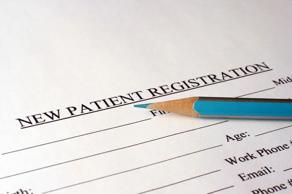 Formulário de registro do paciente — Fotografia de Stock