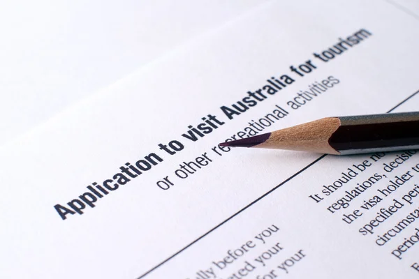Formulaire de visa australien — Photo