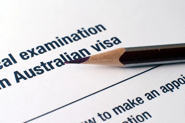 Formulário de visto australiano — Fotografia de Stock