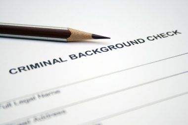 Criminal background form clipart